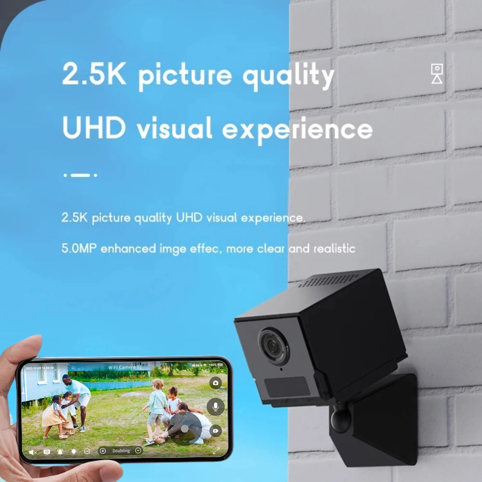 1080P Adjustable Mini WiFi Camera with 150-Day Standby