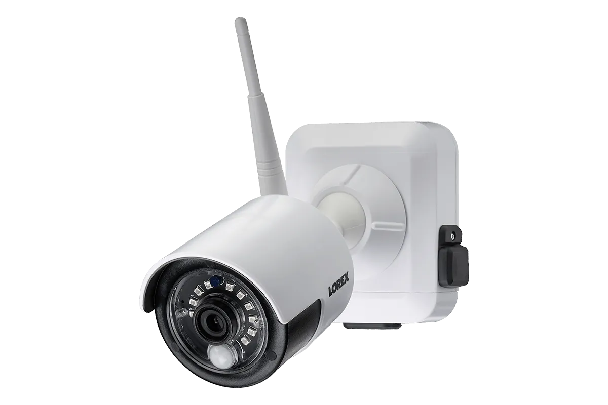 1080p Wire Free Camera System, featuring 6 Battery Powered White Outdoor Cameras and 16GB DVR