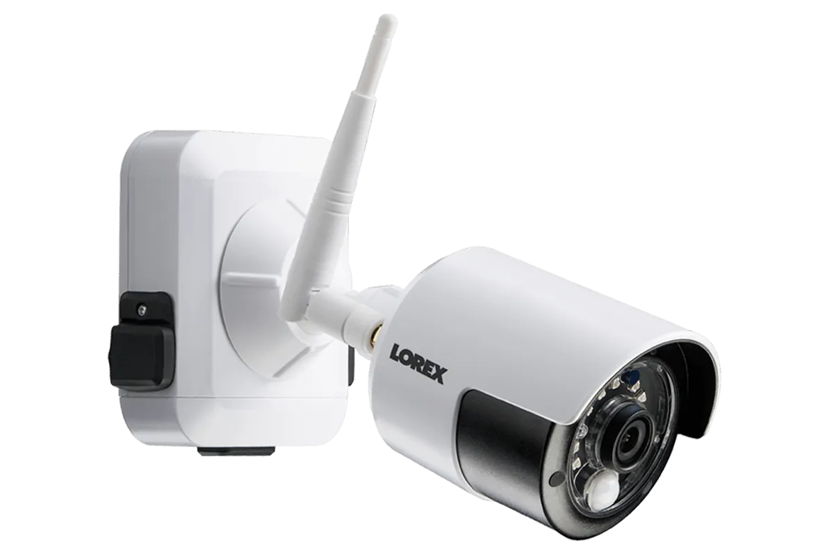 1080p Wire Free Camera System, featuring 6 Battery Powered White Outdoor Cameras and 16GB DVR