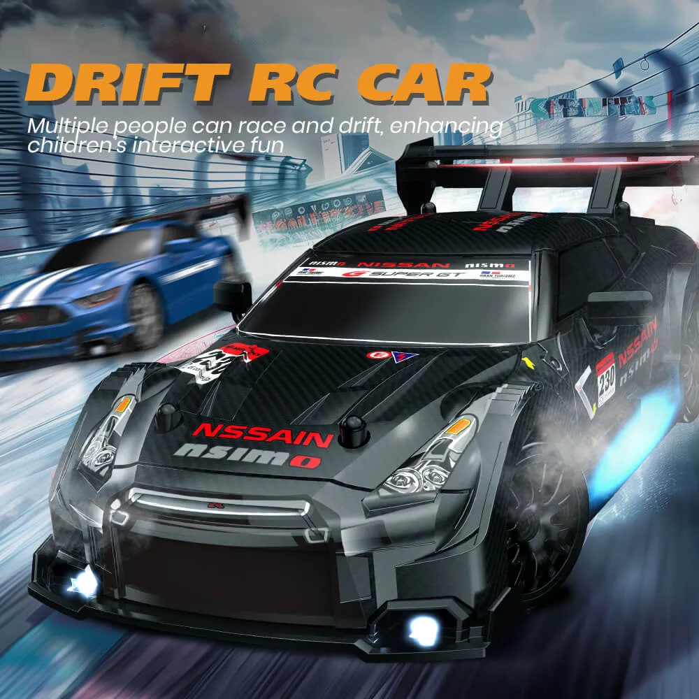 1/24 RC Drift Car 30KM/H GTR Racing Fast RC Car 4WD Electric Remote Control Car Toys