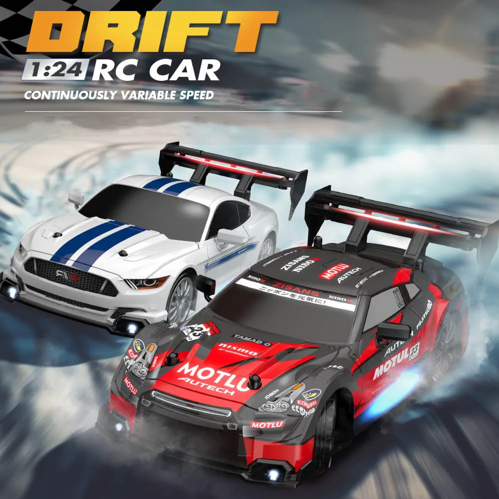 1/24 RC Drift Car 30KM/H GTR Racing Fast RC Car 4WD Electric Remote Control Car Toys