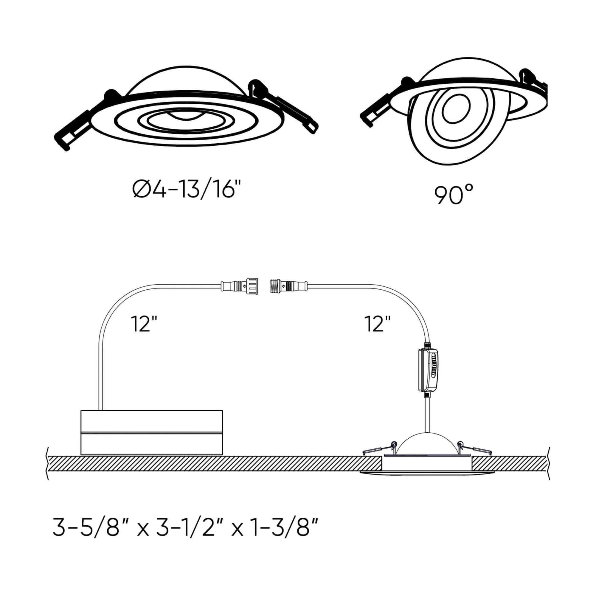 4" Flat Gimbal CCT LED Recessed (270V / 347V)