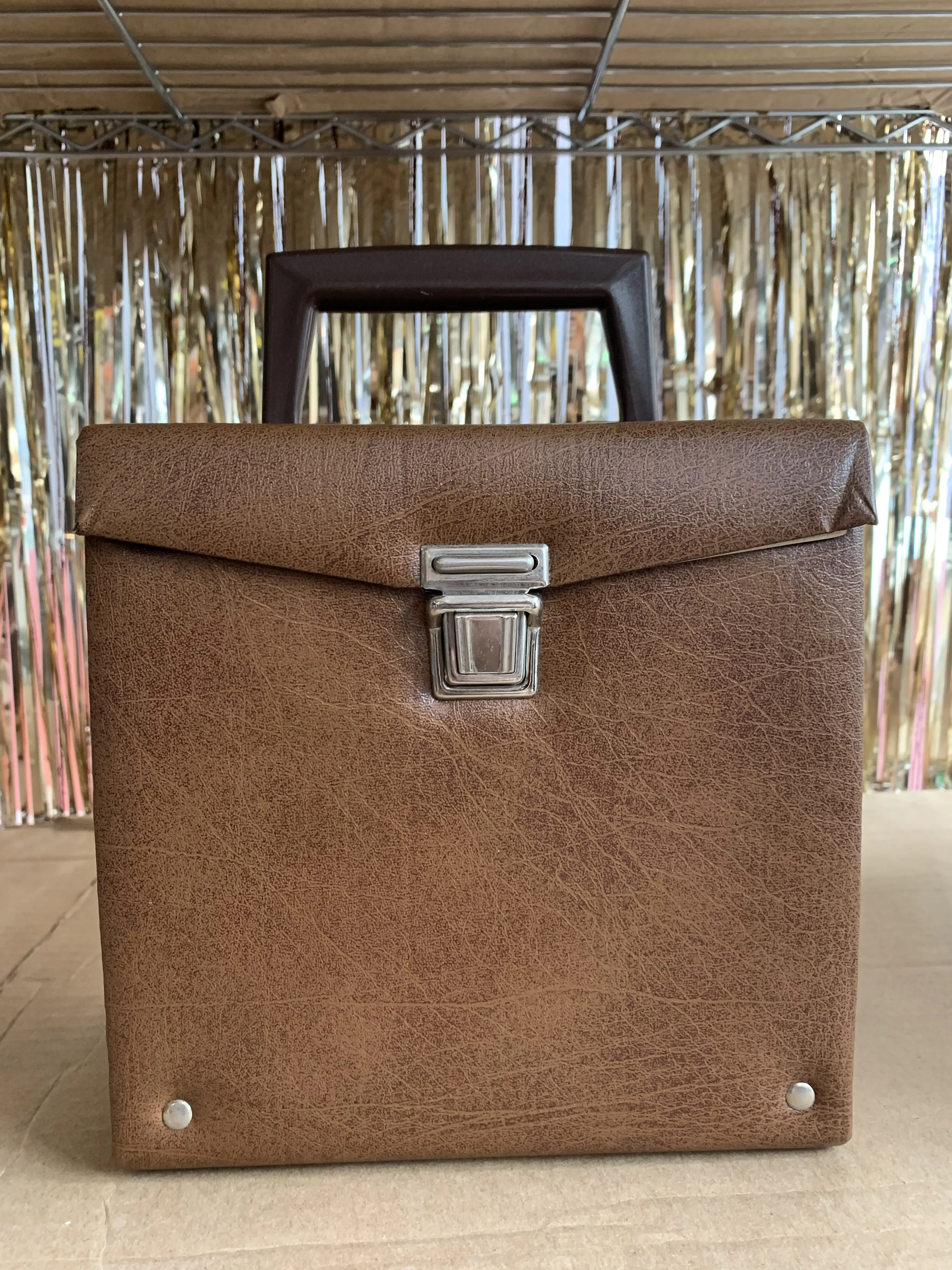 7" 45 Vintage Carrying Case -  Brown Leather