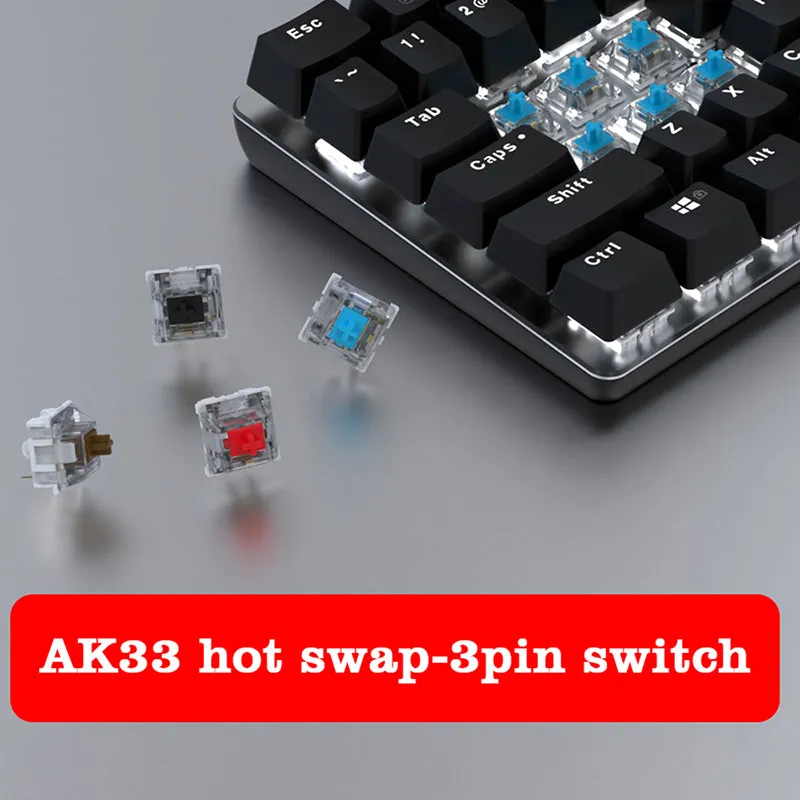 Ajazz AK33 Hot-swappable Mechanical Keyboard