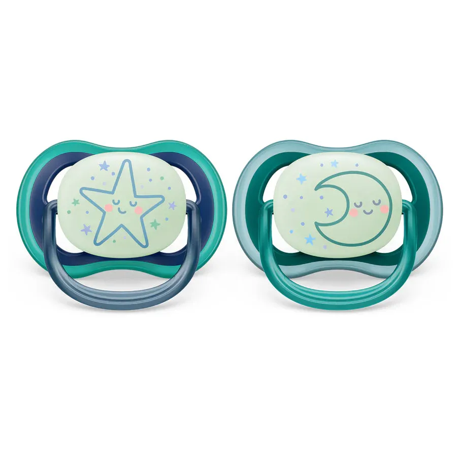 Avent Ultra Air Pacifier Nighttime 6-18m 2pc