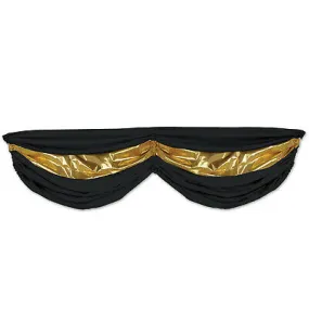 Black and Gold Fabric Bunting 5ft 10in. each