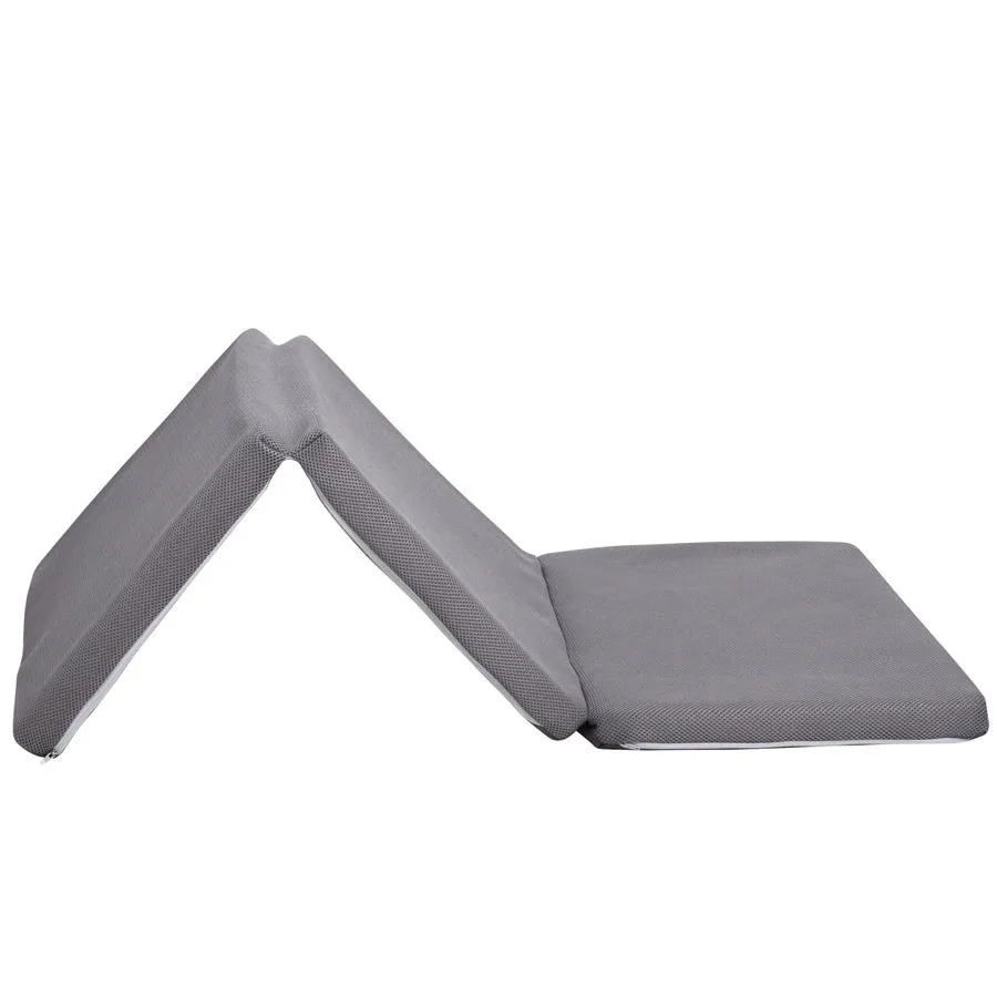 Candide Air  Foldable Travel Mattress - 120 x 60 x 4 cm (Grey)