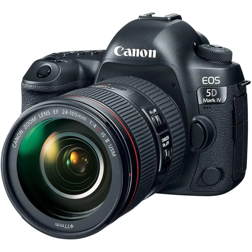 Canon EOS 5D Mark IV DSLR Camera with 24-105mm f/4L II Lens (International Model) Basic Bundle