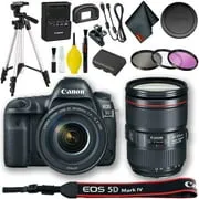 Canon EOS 5D Mark IV DSLR Camera with 24-105mm f/4L II Lens (International Model) Basic Bundle