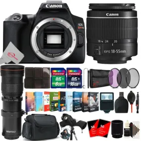 Canon EOS Rebel SL3 24.1 DSLR Camera Black with 18-55mm   420-800mm Lens Accessory Kit