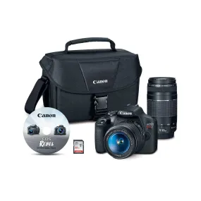 Canon EOS Rebel T7 24.1MP Digital SLR Camera Bundle with 18-55mm & 75-300mm Lens