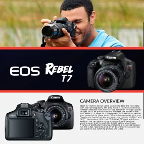 Canon Rebel T7 DSLR Camera with 18-55mm Lens Kit and Carrying Case, Creative Filters, Cleaning Kit, and More