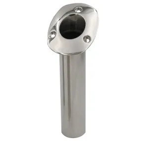 C.E. Smith 70 Series Standard Flush Mount Rod Holder - 30 Degree - Stainless Steel - Gimbal Bar Bottom - Black Liner [536720]