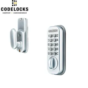 CodeLocks - CL50 - Mechanical Lock - Light Duty - Optional Backset - Mortise Latch - Silver Gray - Fire Rated - Grade 2