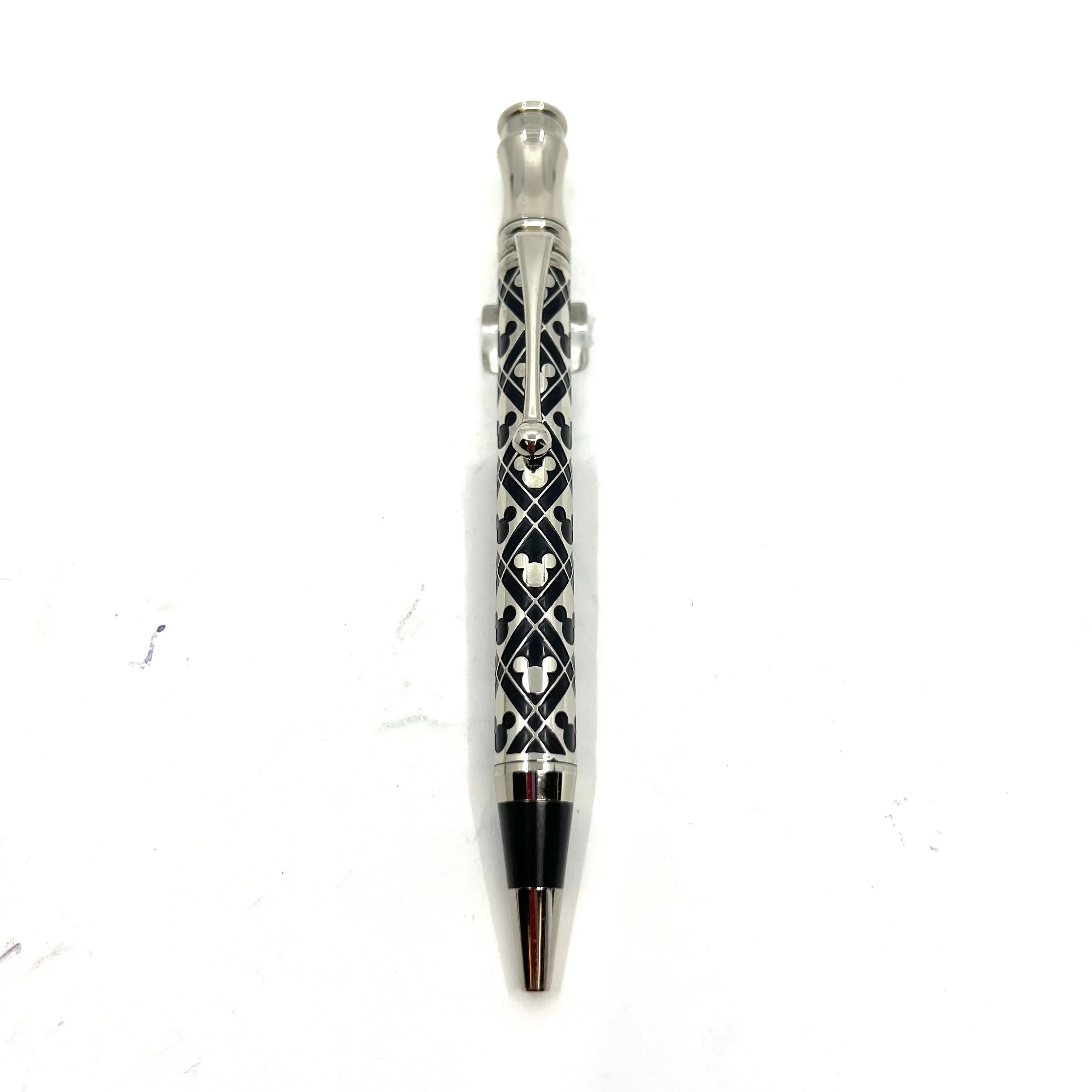 Colibri Deco Mickey Mouse Silver Metal Ballpoint Pen