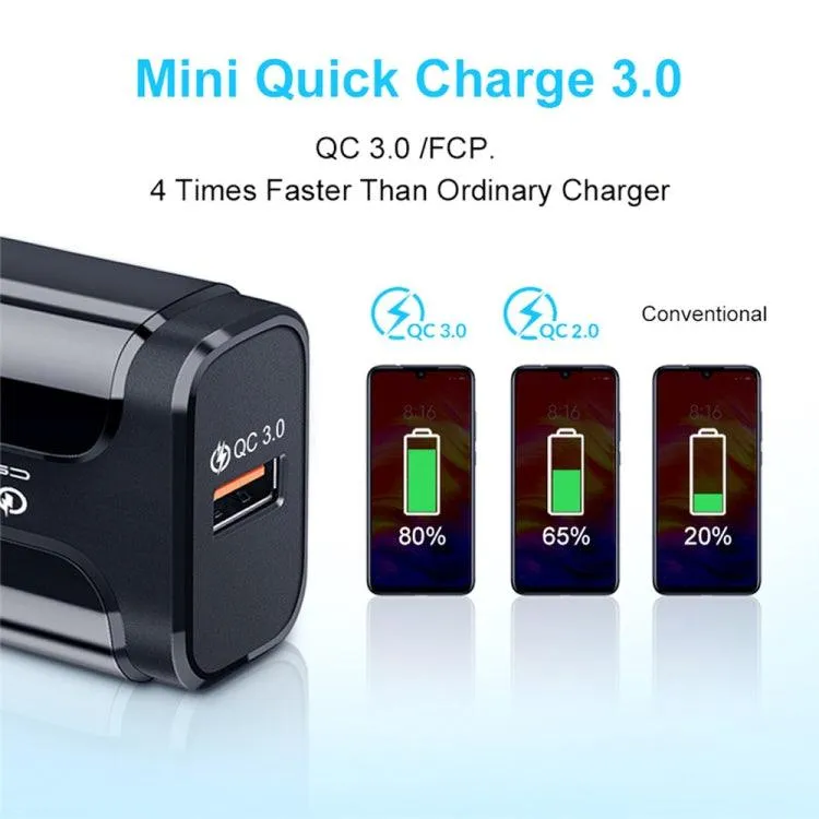 Compact 18W USB QC3.0 Universal Fast Charger with EU Plug