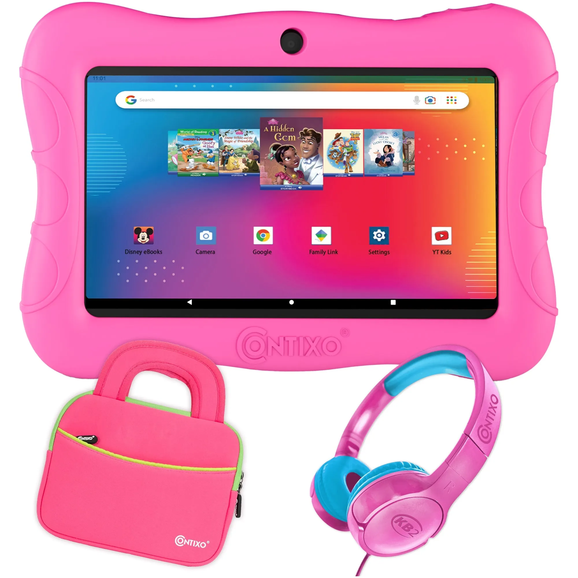 Contixo V9-2 7" Kids Tablet, Headphones, & Tablet Bag Bundle by Contixo