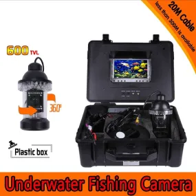 CR110-7B Underwater Fishing Camera Kit with 360 Panning Rotative Camera & 7Inch TFT LCD Monitor & Hard Plastics Case