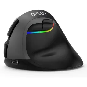 Delux M618 Mini Tri-Mode Optical Ergonomic Mouse