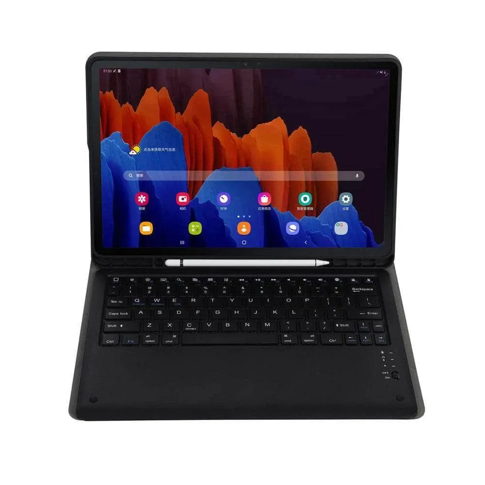 Detachable Wireless Bluetooth Keyboard Galaxy Tab S7 Lite 12.4 T730 T735 Silicone Case