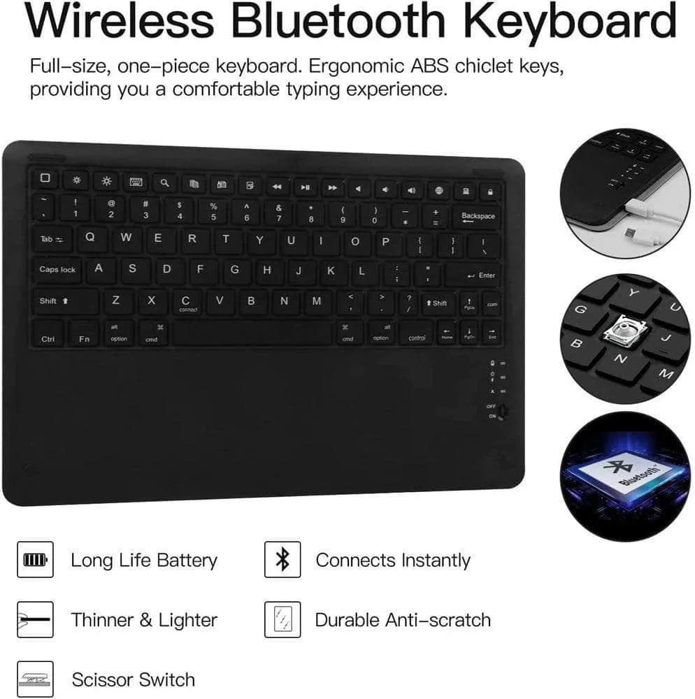 Detachable Wireless Bluetooth Keyboard Galaxy Tab S7 Lite 12.4 T730 T735 Silicone Case