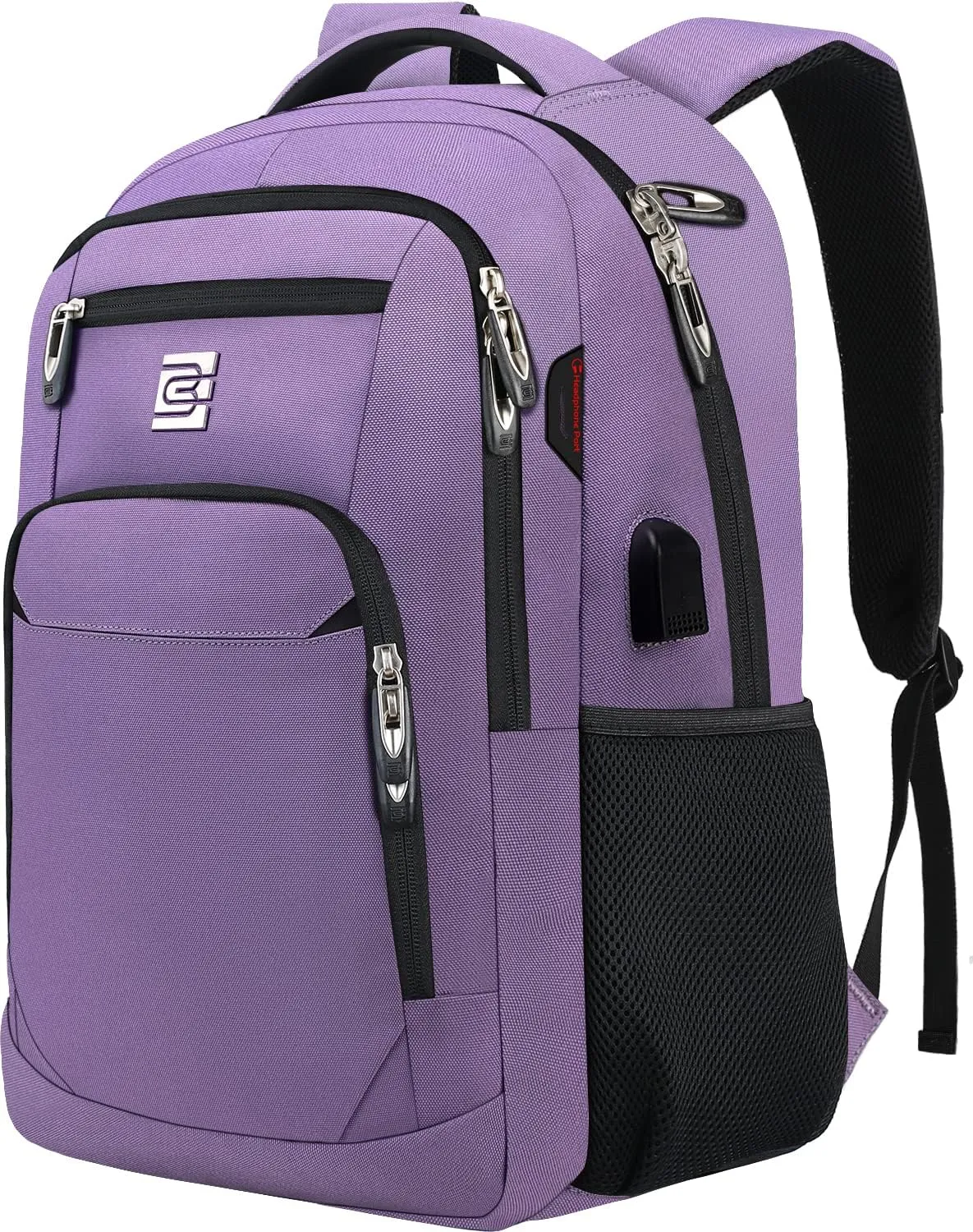 Durable Purple Multi Use Laptop USB Backpack