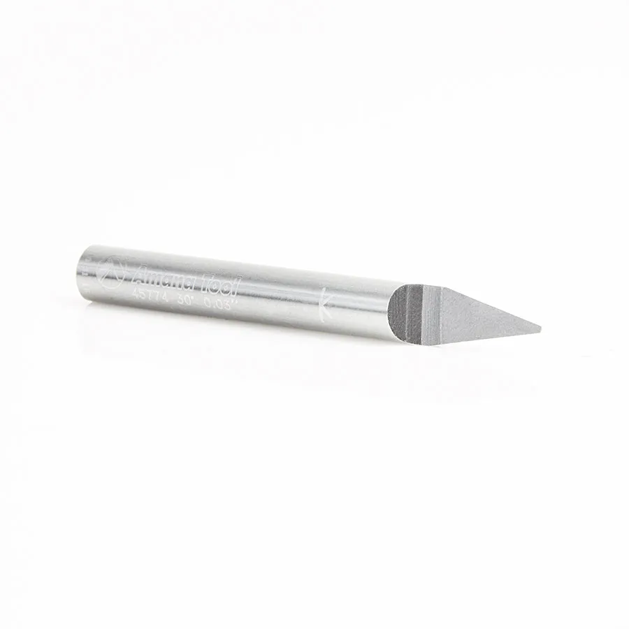 Engraving Router Bit | 30°x 0.030 Tip Width x 1⁄4" Shank | 45774 | 738685457740