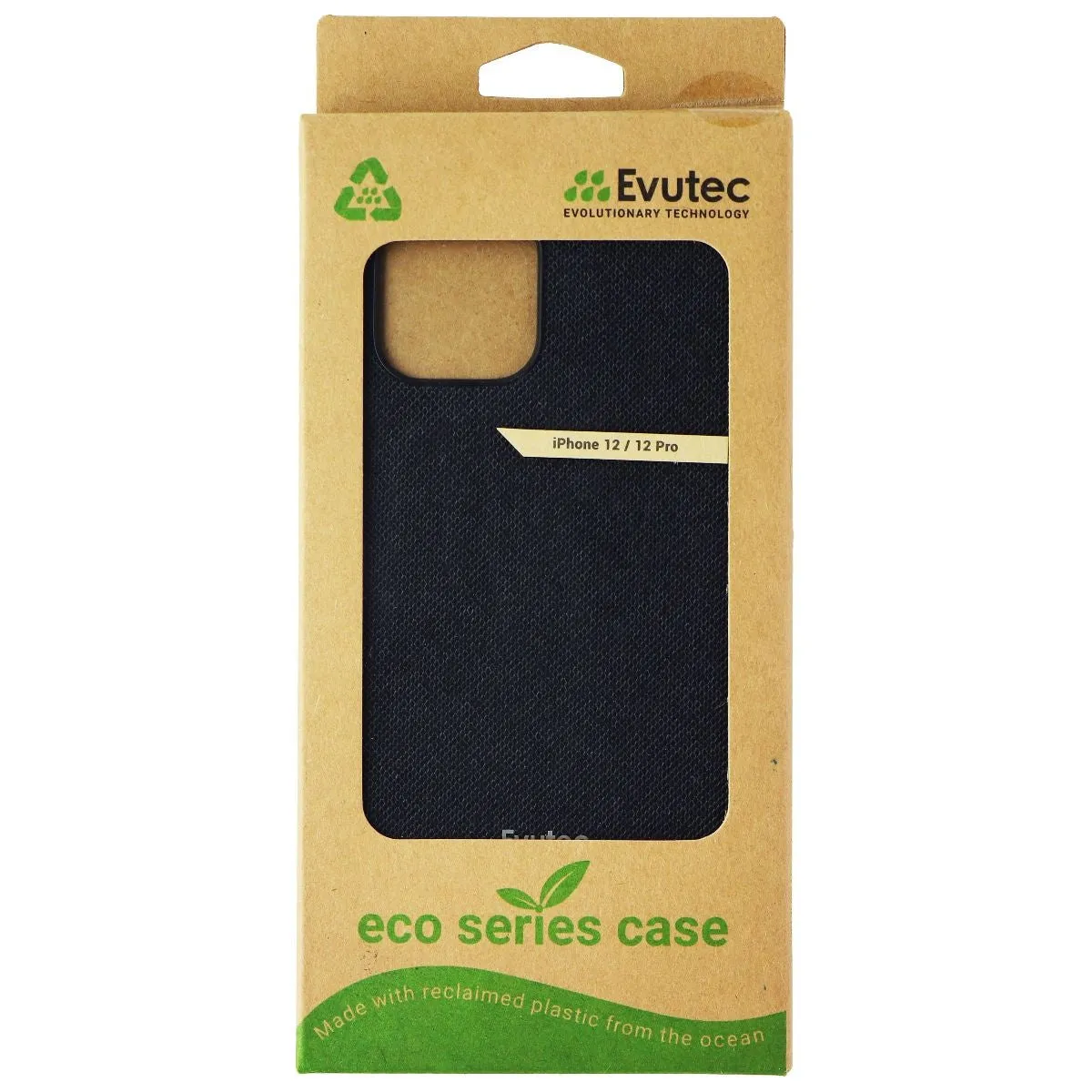 Evutec Eco Series Fabric Case for Apple iPhone 12 and 12 Pro - Black