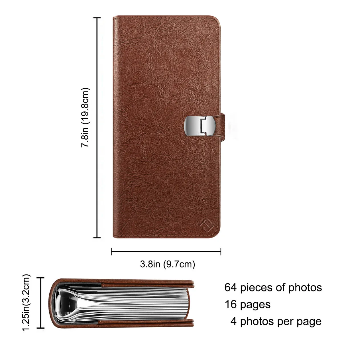 Fintie Wallet Photo Album for 3.4 x 2.8" Film | 64 Pockets