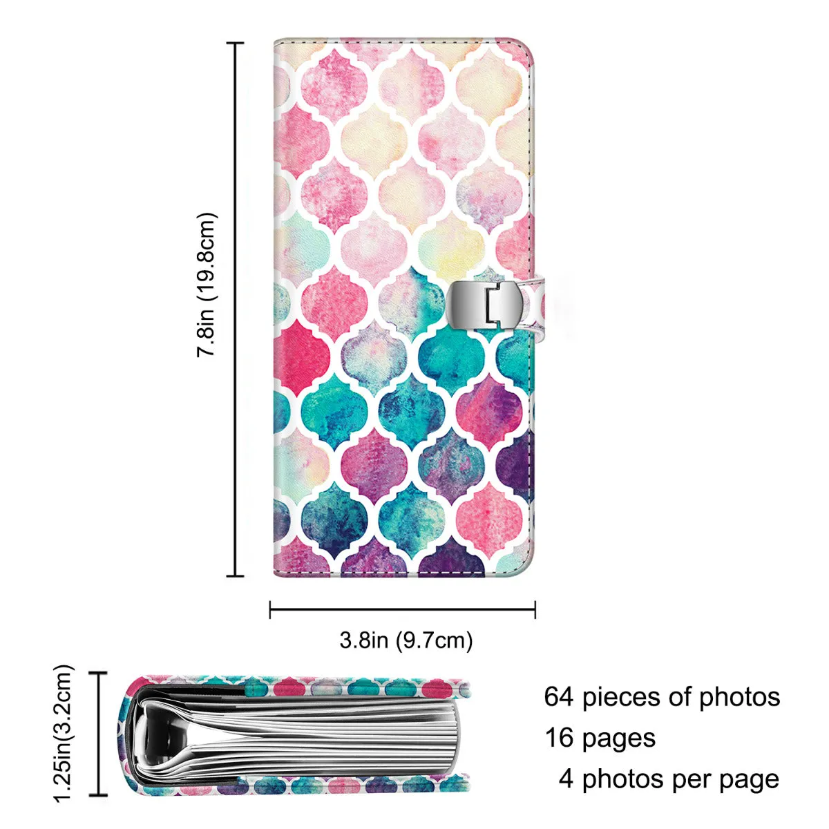 Fintie Wallet Photo Album for 3.4 x 2.8" Film | 64 Pockets