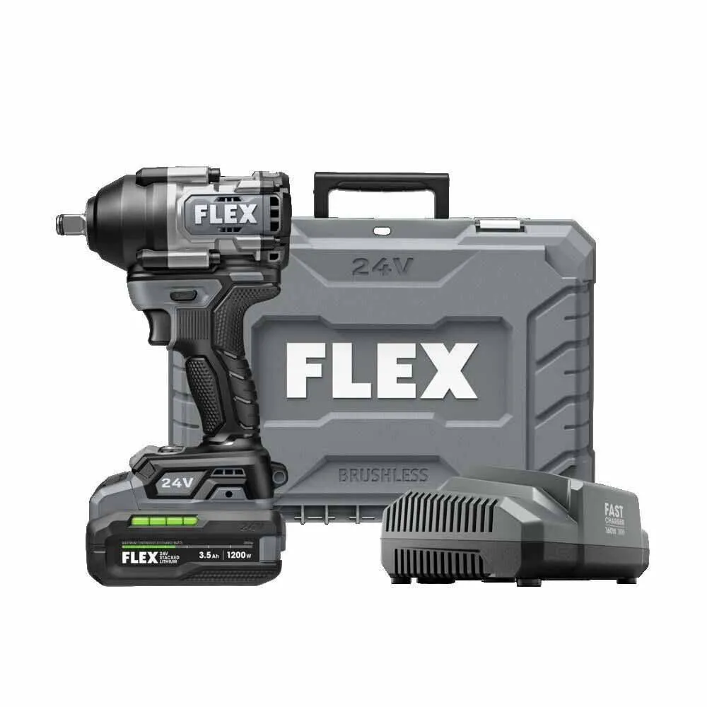 Flex FX1451-1F 1/2" Mid Torque Impact Wrench Stacked-Lithium Kit