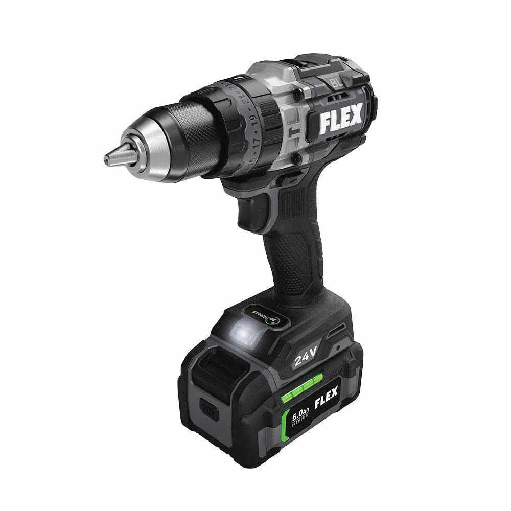 Flex FXM202-2B 24V Brushless 2 Tool Combo Kit Hammer Drill with Turbo Mode and Impact Driver with Quick Eject