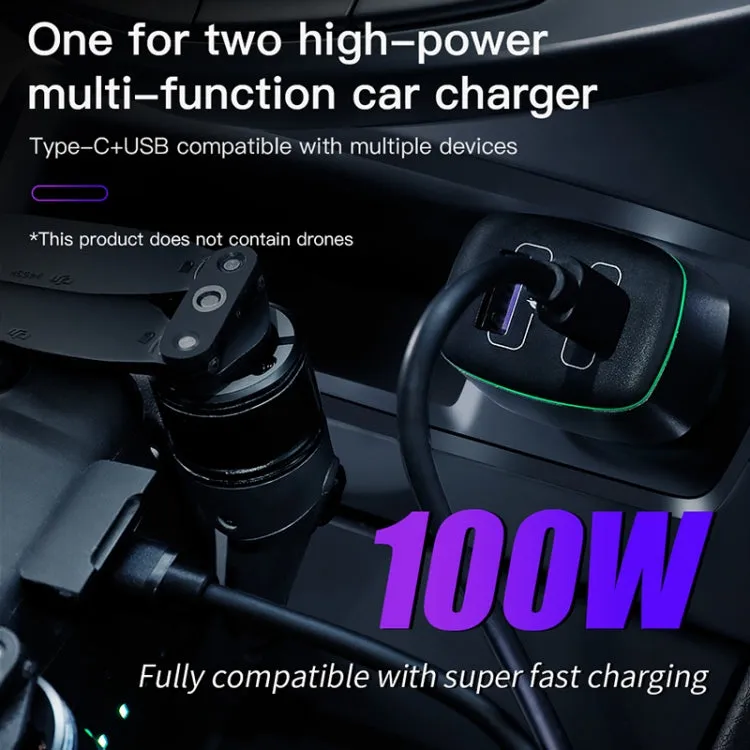 For DJI Mavic 3/Mini 2 RCSTQ 100W 2 In 1 Car Charger