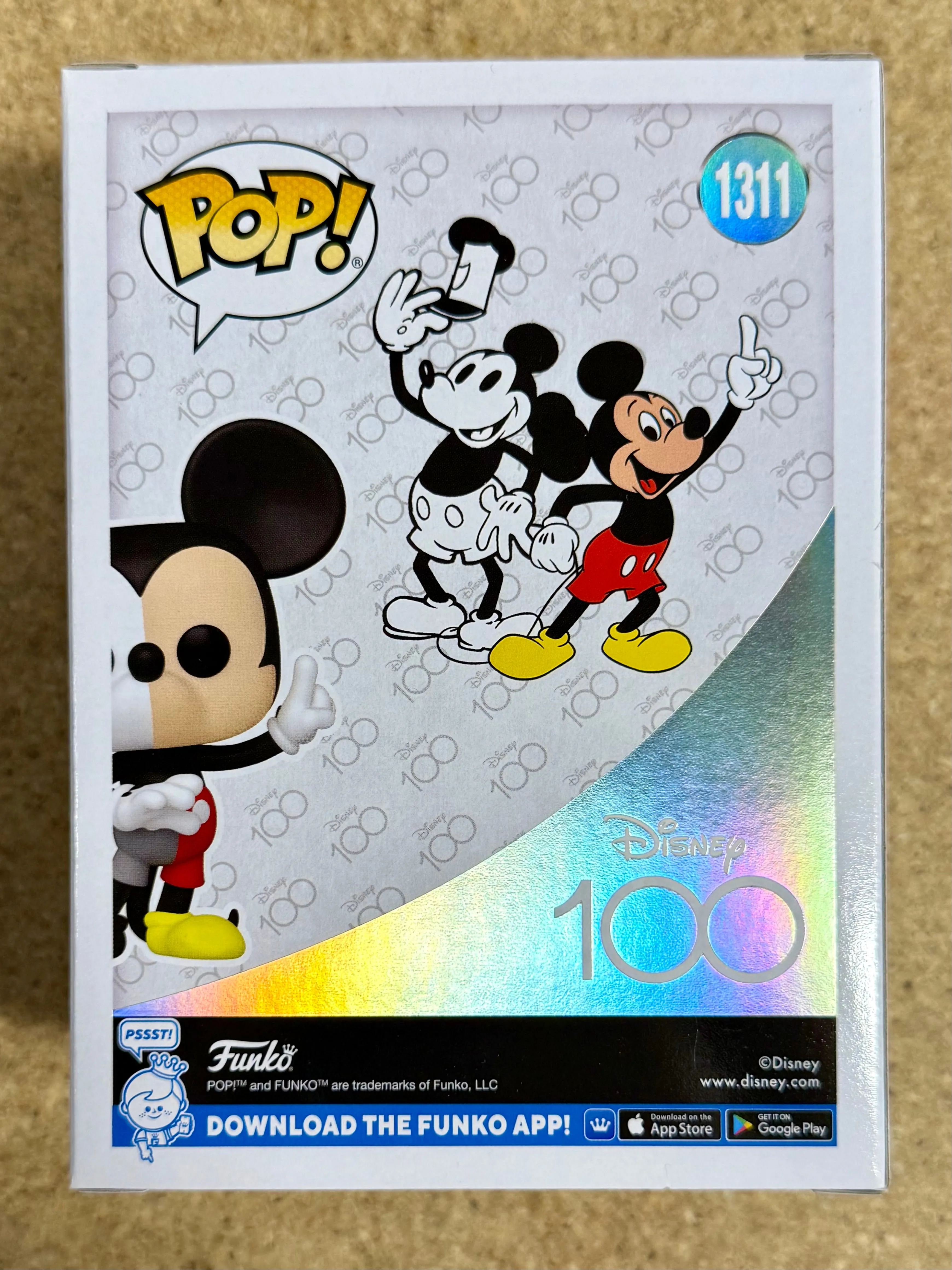 Funko Pop! Disney Mickey Mouse Half Color Half B&W #1311 Hot Topic 2022 Exclusive