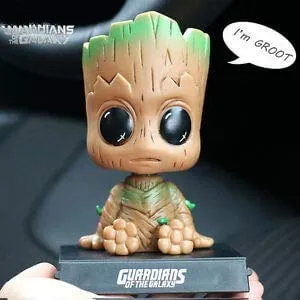 Groot Bobblehead With Mobile Holder For Cars, Work Desk | 14.5 CMS |