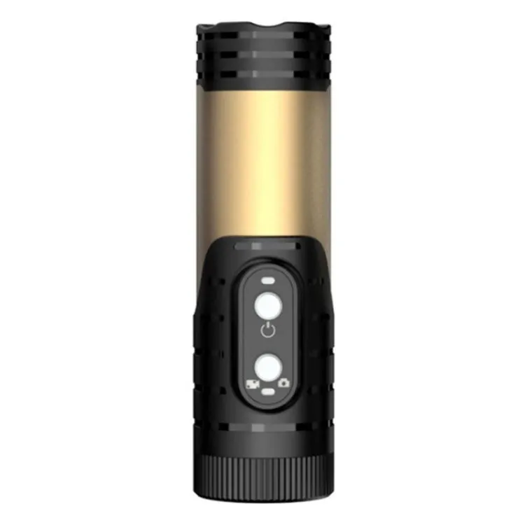 H68A HD 1080P WiFi Flashlight Waterproof Sports DV Camera Bike Motorcycle Helmet Camera(Golden)