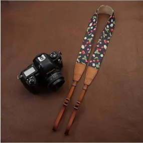 Handmade Leather Camera Strap Brown- 7110