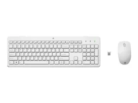 Hp 230 - Keyboard And Mouse Set - Wireless - 2.4 Ghz - Uk - White - For Hp 24, Laptop 14, 14S, 15, 15S, 17, Pavilion 24,