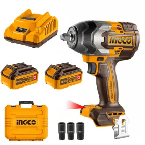 Ingco Cordless Impact Wrench 850Nm 20V Kit