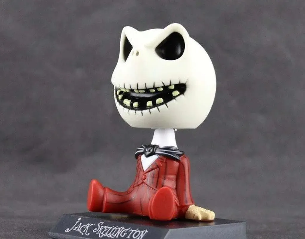 Jack Skellington Red Bobblehead With Mobile Holder For Cars |13 CM |