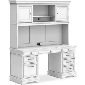 Kanwyn Desk & Hutch - Whitewash