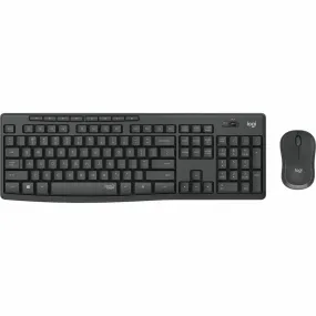 Keyboard and Wireless Mouse Logitech MK295 Graphite French AZERTY QWERTY