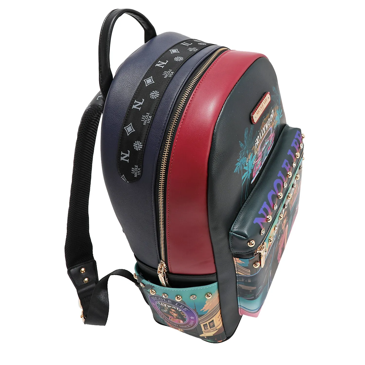 LARGE USB FASHION BACKPACK WITH CHARGING PORT AND POUCH