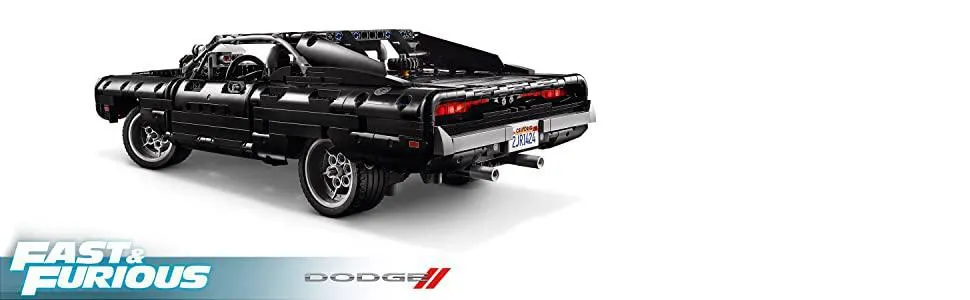 LEGO Technic Fast & Furious Dom’s Dodge Charger 42111 Race Car Building Set, New 2020 (1,077 Pieces)