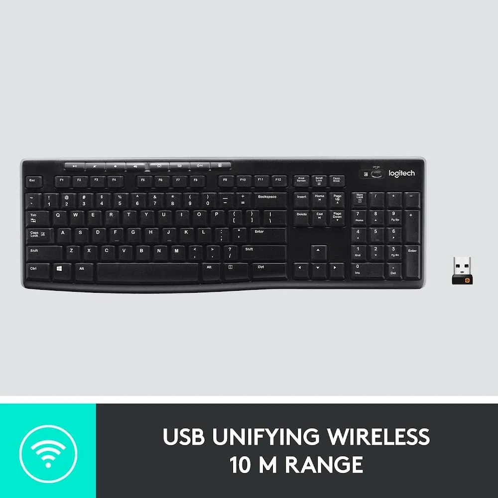 Logitech K270 Wireless Keyboard with Unifying Receiver