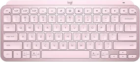 Logitech Keyboard MX Keys Mini Minimalist Wireless Illuminated, Compact, Bluetooth, Backlit, USB-C, Compatible with Apple macOS, iOS, Windows, Linux, Android, Metal Build - Rose