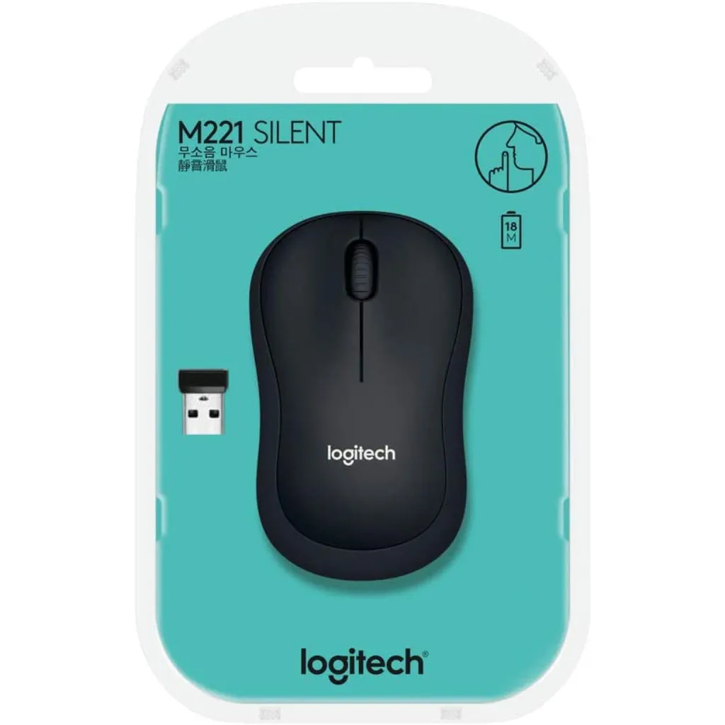 Logitech M221 Charcoal Silent Wireless Mouse