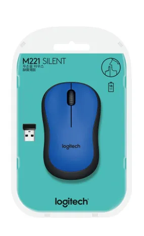 Logitech M221 Silent Wireless Mouse  Buttons Blue