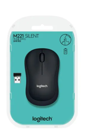 Logitech M221 Wireless Mouse, Silent Charcoal Grey