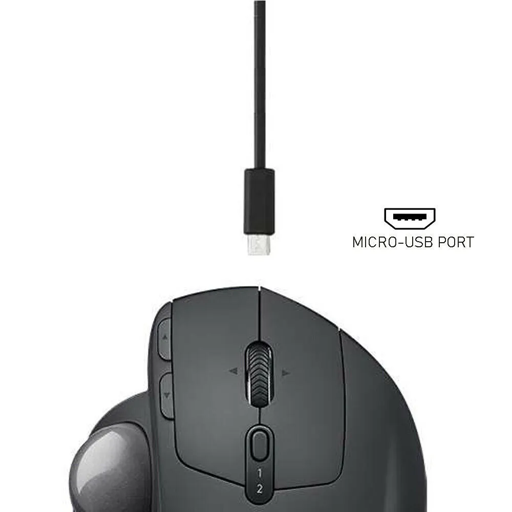 Logitech MX Ergo Plus Wireless Palm Support Trackball Mouse 910-005178, Graphite